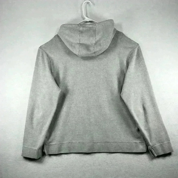 DKNY Ribbed Gray Pullover Hoodie Drawstrings Women’s Plus Size XXL - Picture 2 of 9